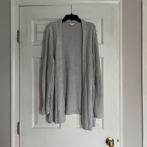 J. Jill Women's Gray Open Front Cardigan Sweater Size L - Picture 1 of 7